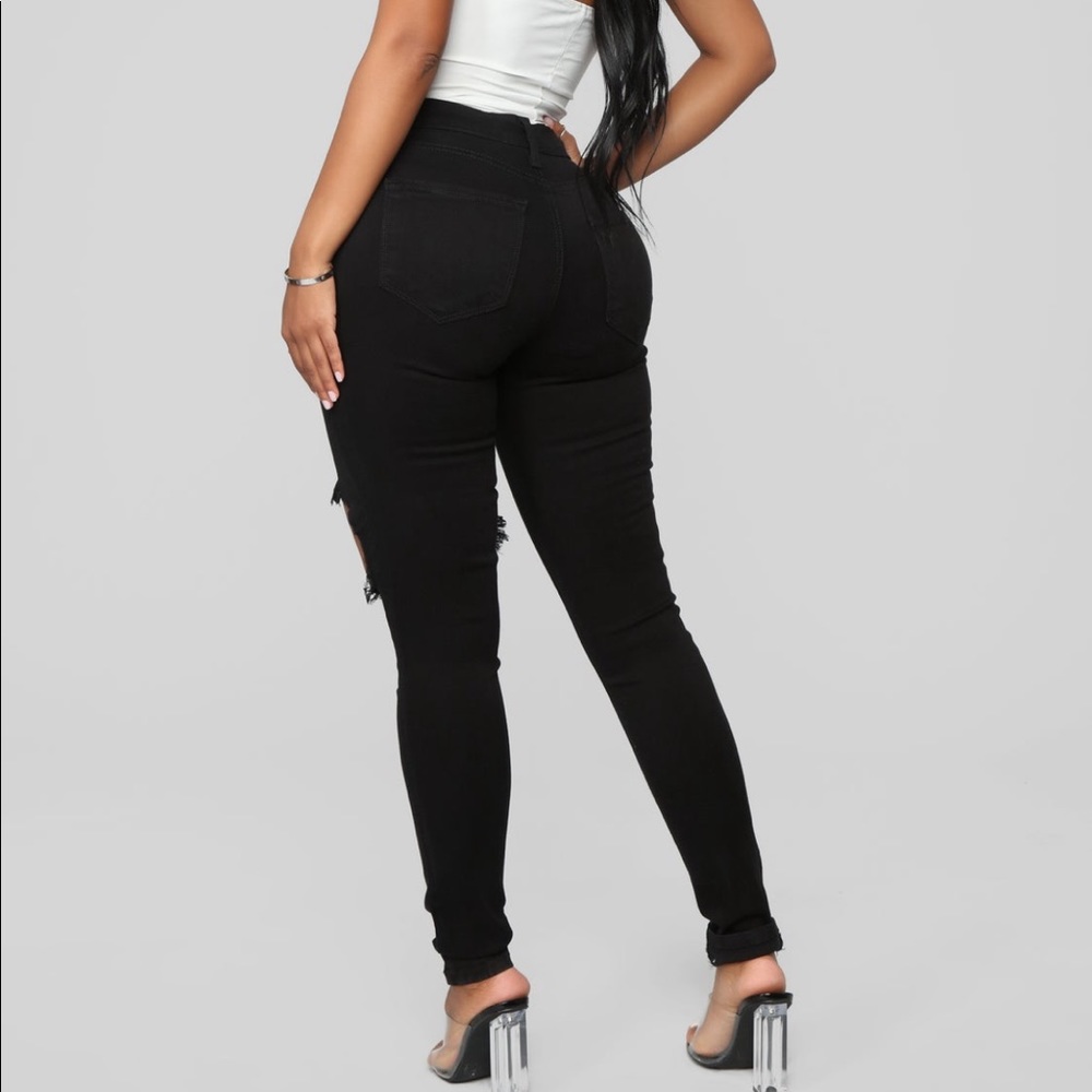 Fashion Nova Glistening Jeans - Picture 3 of 4